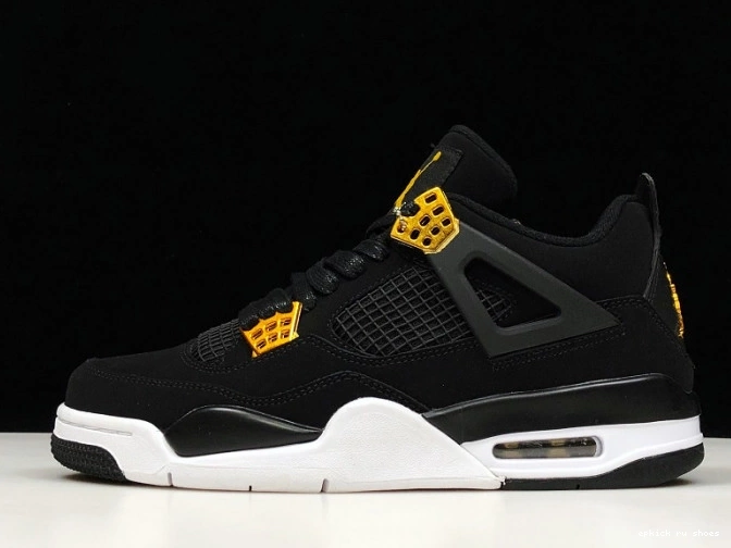 Rep Royalty Air 308497-032 4 Gold-White Metallic Jordan Black 0809